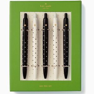 Kate ♠️ Spade Black Dot Pen Set of Five!